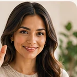 Mia, waving hello